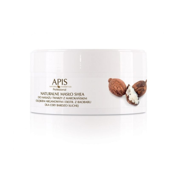 APIS Naturalne masło shea z olejkiem argan. do masażu twarzy 100g